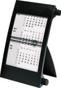 rido/idé 7038000907 3-Monats-Tischkalender 2027 90×120 mm, schwarz