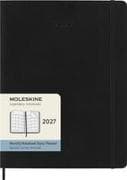 Moleskine 12 Monate Monatsnotizkalender 2027, XL, 1 Mo = 2 Seiten, Linierte Seiten, Weicher Einband, Schwarz