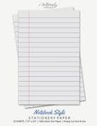 Notebook Style Stationery Paper