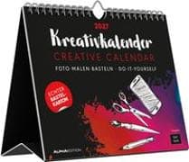 Kreativkalender Tischaufsteller quer schwarz 2027