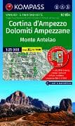 KOMPASS Wanderkarte 654 Cortina d'Ampezzo, Dolomiti Ampezzane, Monte Antelao 1:25.000