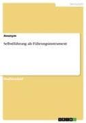 Selbstführung als Führungsinstrument