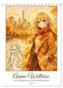 Anime Weltreise (Tischkalender 2027 DIN A5 hoch), CALVENDO Monatskalender