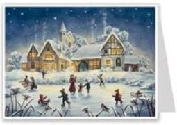 Postkarten-Adventskalender "Eislauffreuden"