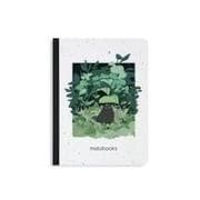matabooks - Nachhaltiges A6 Notizbuch/Skizzenbuch/Tagebuch/Bullet Journal/Schreibheft aus Graspapier - Samenbuch Farbe: Rainy Green