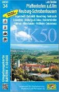 UK50-34 Landkreise Pfaffenhofen a.d.Ilm, Neuburg-Schrobenhausen