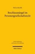 Beschlussmängel im Personengesellschaftsrecht