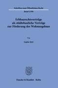 Erbbaurechtsverträge als städtebauliche Verträge zur Förderung des Wohnungsbaus