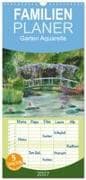 Familienplaner 2027 - Garten Aquarelle mit 5 Spalten (Wandkalender, 21 x 45 cm) CALVENDO