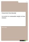 La société en commandite simple en droit OHADA