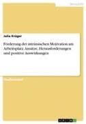 Förderung der intrinsischen Motivation am Arbeitsplatz. Ansätze, Herausforderungen und positive Auswirkungen