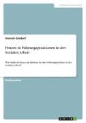 Frauen in Führungspositionen in der Sozialen Arbeit