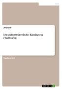 Die außerordentliche Kündigung (Tarifrecht)