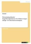 Wirtschaftspolitische Eingriffsmöglichkeiten bei Marktversagen infolge von Informationsmängeln