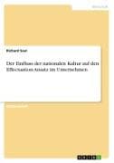 Der Einfluss der nationalen Kultur auf den Effectuation-Ansatz im Unternehmen