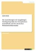 Die Auswirkungen der langjährigen Niedrigzinspolitik der Europäischen Zentralbank auf den deutschen Wohnimmobilienmarkt
