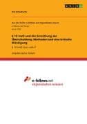 § 19 InsO und die Ermittlung der Überschuldung. Methoden und eine kritische Würdigung