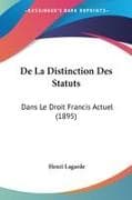 De La Distinction Des Statuts