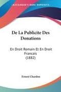 De La Publicite Des Donations