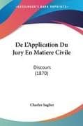 De L'Application Du Jury En Matiere Civile