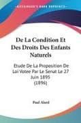 De La Condition Et Des Droits Des Enfants Naturels