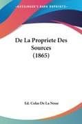 De La Propriete Des Sources (1865)