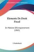 Elements De Droit Fiscal