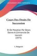 Cours Des Droits De Succession