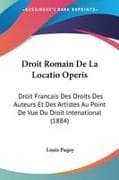Droit Romain De La Locatio Operis