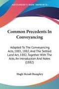 Common Precedents In Conveyancing