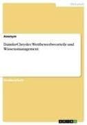 DaimlerChrysler: Wettbewerbsvorteile und Wissensmanagement