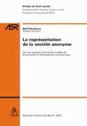 La représentation de la société anonyme