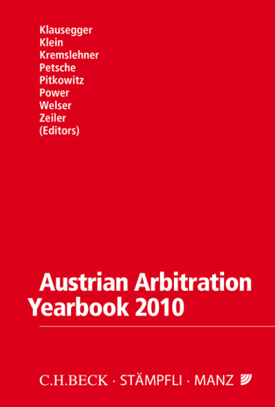 Austrian Yearbook on International Arbitration 2010