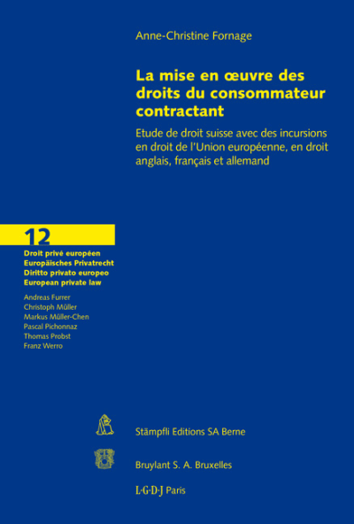 La mise en oeuvre des droits du consommateur contractant