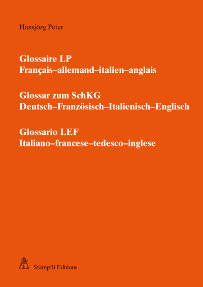 Glossaire LP - Glossar zum SchKG - Glossario LEF