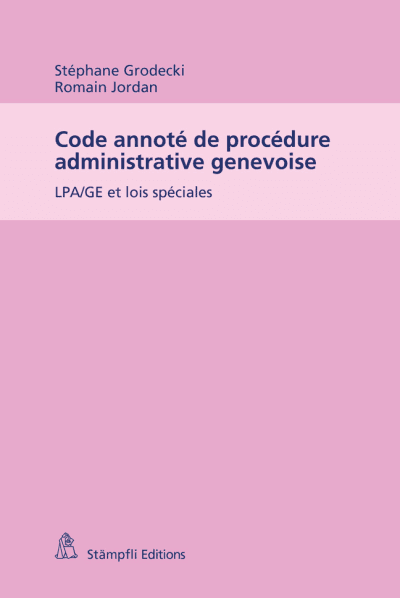 Code annoté de procédure administrative genevoise