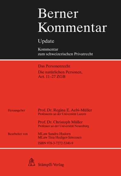 Die natürlichen Personen, Art. 11-27 ZGB, 3. Ergänzungslieferung