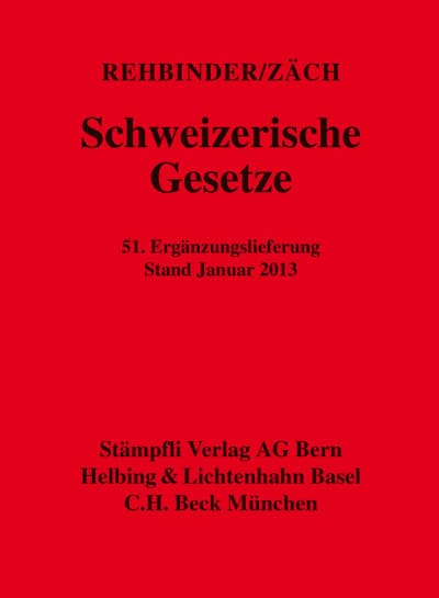 Schweizerische Gesetze, 51. Ergänzungslieferung