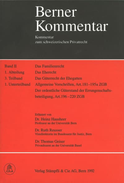 Familienrecht / Das Güterrecht der Ehegatten