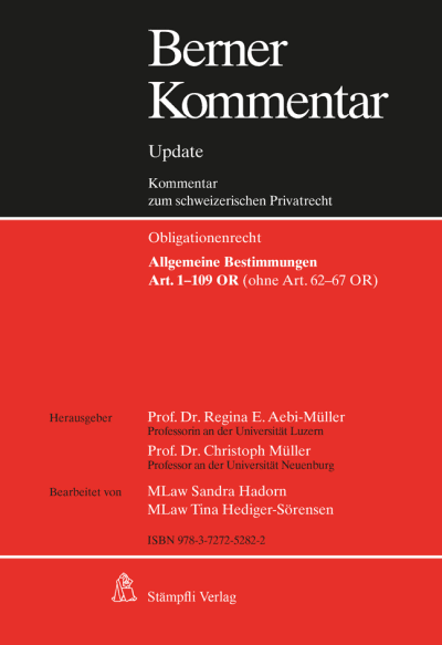 Allgemeine Bestimmungen, Art. 1-109 OR (ohne Art. 62-67 OR), Grundwerk inkl. 10. Ergänzungslieferungen