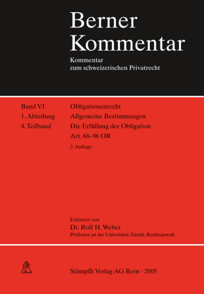 Die Erfüllung der Obligation, Art. 68–96 OR